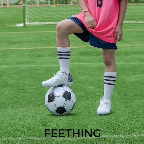 Women Soccer Cleats Firm Ground Light-Weight Youth Training Football Shoes - Picture 8 of 9